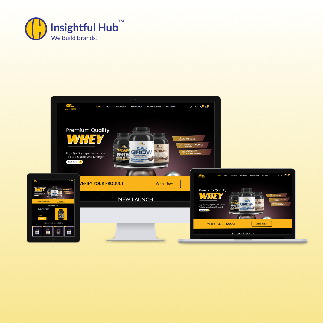 Grow Labs website design showcase for health and fitness brand